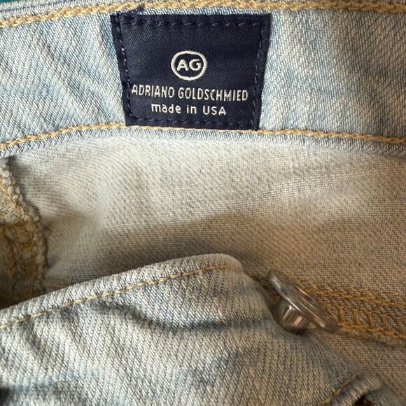 AG Jean Stilt Cigarette Roll Up Light Blue Size 27 NWT - Picture 9 of 12